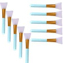 10支装粉色面膜刷，硅胶面膜刷，化妆刷，清洁刷，美容刷，软毛面膜刷，面膜混合刷 - 彩色 - 查看 5