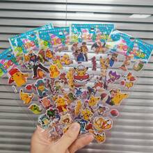 pokemon 1/12张可爱动漫宝可梦贴纸 卡哇伊3D皮卡丘贴纸 卡通泡泡贴纸 加厚奖励贴纸礼品 - 寶可夢 - 查看 4