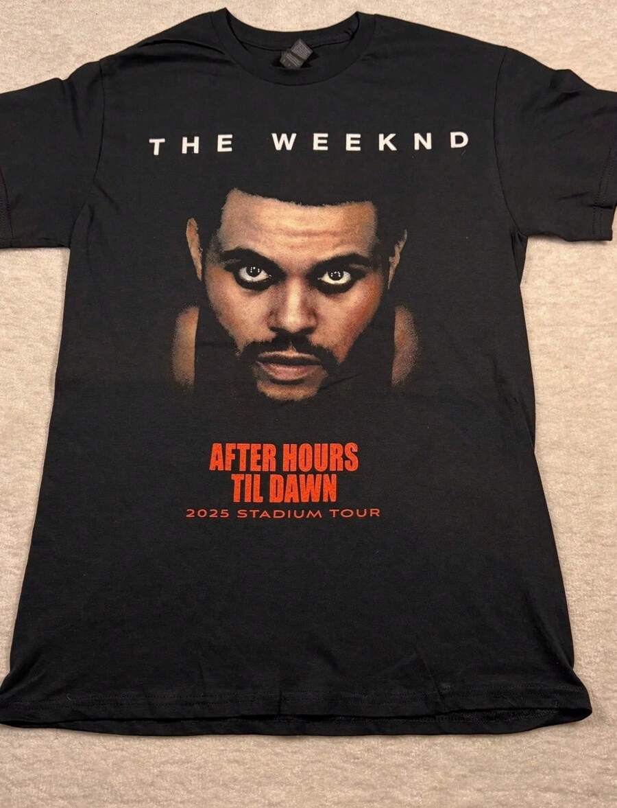 Weeknd After Hours Til Dawn 2025 Stadium Tour Black T Shirt Size Small - 黑色 - 查看 1