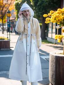 时尚雨衣，女士雨衣，加厚防水雨衣，骑行雨披，通用雨衣，防风雨披，多功能雨衣，户外活动雨衣，骑行旅行徒步雨衣 - 彩色 - 查看 10