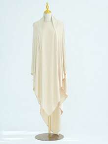 1 chiếc khăn trùm đầu Hijab bằng vải jersey màu trơn có dây buộc, tiện dụng để mặc hàng ngày cùng với áo Abaya Khimar, phù hợp cho mọi mùa. - Nhiều màu - Xem 8