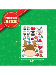 EstiloEstiloJOYIN 24 Pcs Navidad Make-A-Face Pegatinas, Haga Su Propia Mezcla Y Hojas De Pegatinas De Partido Con El Elfo De Navidad Y El Oso Polar Para NiñOs, Fiesta De Suministros ArtesaníA, Regalos De NavidadVersióN MejoradaVersióN Mejorada - 1 - Ver 8