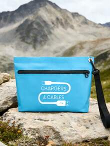 Outdoor Leisure Waterproof Wash Bag - Data Cable Pattern, Mobile Phone Bag, Outdoor Charging Cable Storage, Swimming And Drifting Travel Zipper Storage Bag, Hiking And Floating Boat Swimming Bag, Outdoor Sports, Camping, Miscellaneous Medicine Data Cable Storage, Suitable For Camping And Hiking Enthusiasts, Companions, Family, Friends, Hiking Clubs, Event Gifts, Birthday Gifts ,Travel Essential Bag - Multicolor - View 7