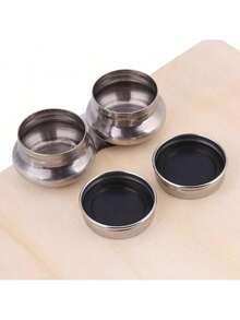 EstiloRecipiente de Solvente de Trementina Megilp de Pintura Al óleo de Doble Paleta Grande de Acero Inoxidable con TapaVersión mejorada - 1 - Ver 7