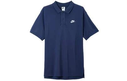  Polo deportivo casual de unicolor con logo de Nike, hombre, azul marino