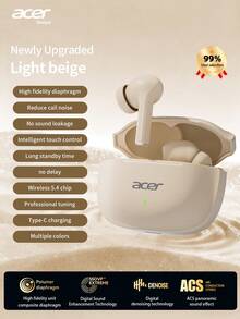 Acer OHR504 TWS Wireless Earbuds, In-Ear Design, Macaron Colors For Women, HD Calling, Super Long Battery Life, Comfortable Fit, Suitable For Sports, Running, Fitness, Compatible With Smartphones, Laptops, Multi-Device, Recommended As Gift - one-size - View 15