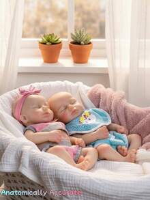 1个13英寸Loulou男孩/女孩全身柔软硅胶重生娃娃，张着嘴巴和舌头，可水洗，符合人体解剖结构，是理想的礼物和收藏品。 - 彩色 - 查看 4