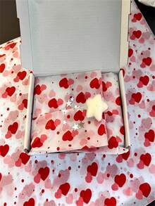 10/20pcs Romantic Red Heart Pattern Tissue Paper, 20in X 14in - Suitable For Wedding, Valentine's Day, Birthday Gift Wrapping And Filler, Holiday Party Supplies, Wedding Gifts - Red - View 5