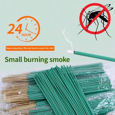 90 Zitronella Mückenabwehr Stäbchen, langanhaltender botanischer Duft, mit Räucherstäbchenhalter, künstliches Holz, verwendbar zuhause, beim Camping, Yoga, als Geschenk