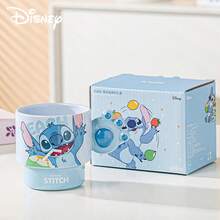 Disney Official Authentic Stitch Handle, Fun Cup, Cute Ceramic Water Cup, High Beauty Breakfast Milk Cup Gift - Multicolor - View 13