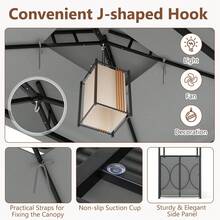 Lifezeal 6.5 X 4 X 8 FT Grill Gazebo Set With 2 Bar Stools, Tempered Glass Bar Table Brown/Gray - Grey - View 8