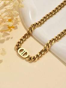 1 Set Titanium Steel Cuban Link Necklace, Personalized Versatile Choker Necklace For Teenagers & Young Adults - Multicolor - View 8