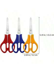 EstiloTendenciaTofficu Tijeras Escolares Para NiñOs Con Escala, 12 Piezas, 13.2 Cm, Punta Redonda, Acero Inoxidable, Colores Surtidos, Para Manualidades, Diy, Oficina Y HogarCalidad PremiumVersióN Mejorada - 1 - Ver 2