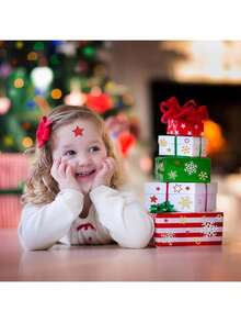 EstiloKesote 215 Piezas 5 Hojas De Pegatinas De Navidad Pegatinas Decorativas Con Purpurina Estrellas Y Copos De Nieve Para DIY ManualidadesVersióN Mejorada - 1 - Ver 4