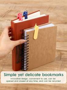 1 szt. Automatyczna, wielofunkcyjna zakładka z miękkiego silikonu z funkcją automatycznego przewracania stron, odpowiednia do wszystkich książek, zeszytów, map, idealny prezent dla uczniów i zachęcający dzieci do nauki - Wielokolorowe - Zobacz 11
