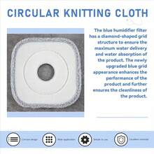 1pc Net And Dirt Separation Mop Replacement Cloth, Square Thick Fiber Cleaning And Dirt Rotating Flat Plate Adhesive Mop Head Accessory - Grey - View 5