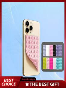 1-5pcs Silicone Suction Cup Phone Case Stand, Sticky Phone Holder, Phone Suction Cup, Octobuddy Brand, Sticky Phone Stand, Sticky Phone Mount, Suitable For Various Brand Phones - Double-sided Suction Cup - View 6