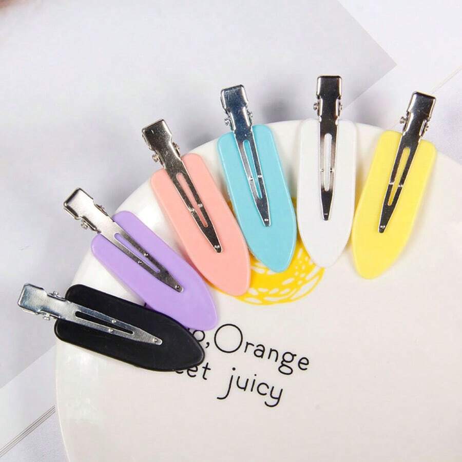 10 Pieces Of Seamless Alligator Hair Clips For Girls – Cute Bangs And Flyaways Accessories - Blanco - Ver 1