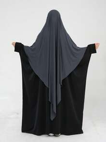 1 chiếc khăn trùm đầu Hijab bằng vải jersey màu trơn có dây buộc, tiện dụng để mặc hàng ngày cùng với áo Abaya Khimar, phù hợp cho mọi mùa. - Nhiều màu - Xem 13
