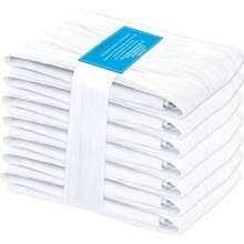 RUVANTI Toallas de Bolsa de Harina 4 Unidades 71x71 Centímetros 100% Paño de Algodón Reutilizable Lavable a Máquina Toalla de Barra Absorbente - Paño de Cocina Perfecto para Secar Platos y Limpiar - Blanco - Ver 3