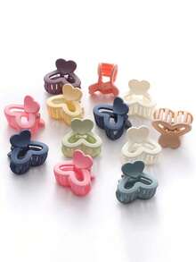 10/28/50 buc cleme de păr în formă de inimă, culori aleatorii, accesorii de păr la modă pentru fete, purtare zilnică