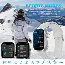 Reloj inteligente, marcación/llamada inalámbrica, recordatorio/rechazo de llamadas, fondo de pantalla personalizado, múltiples modos deportivos, seguimiento de datos deportivos, recordatorio de alarma, fotografía con control remoto, pronóstico del tiempo, unisex, adecuado para Android - Multicolor - Ver 5