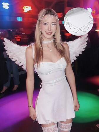 1pc Silver Pearl & Cubic Zirconia Claw Chain Tassel Headchain, Minimalist & Elegant Style Bridal Hair Accessory