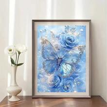 5D钻石画套装 - 花蝶主题，全钻钻石马赛克DIY工艺品，适合家居墙面装饰和礼品赠送 - 彩色 - 查看 6