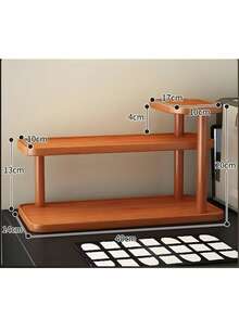 1pc 3-Tier Bamboo Countertop Organizer Rack, Suitable For Storing Cosmetics, Perfumes, Spices And Office Supplies - High Quality Bamboo Bathroom Vanity Storage Cabinet, Minimalist Design, Multi-Purpose Shelving Unit For Jewelry, Cosmetics And Home Goods, Smooth Bamboo Surface - Brown - View 14