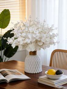 1/2/3/4/5 buc Buchet de eucalipt de 50 cm/19,7 in, 1 buc Tulpină de flori artificiale cu frunze de dolar argintiu, Plante artificiale, Potrivite pentru coroane, petreceri, decorațiuni interioare - alb - Vizualizare 7