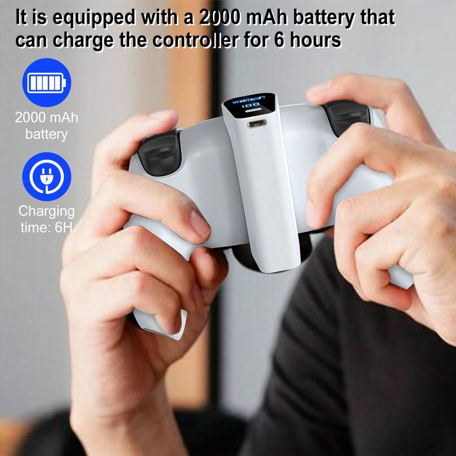 This Product Is Equipped With A 2000mAh Battery On The Back Of The PS Controller, Supports C-Type Fast Charging, Features A 1:1 Digital Display Screen, And Has Shock-Proof Function And Multiple Protection Mechanisms