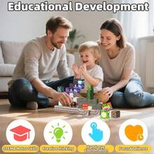 75/125 pezzi Set di giocattoli magnetici, blocchi di costruzione creativi, blocchi di costruzione in ABS, adatti per costruire e creare, perfetti come regalo per bambini dai 3 anni in su, regalo di Natale, regalo di Ognissanti, regalo per la classe, regalo di Pasqua, regalo educativo - Multicolore - Visualizzare 7