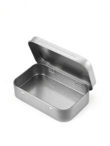 1/3/10 szt. Przenośne metalowe pudełko do przechowywania z klapką, organizer na biurko, mini pojemnik podróżny, wielofunkcyjne małe pudełko do przechowywania z solidną pokrywką na zawiasach, odpowiednie do przechowywania i organizowania gwoździ, pierścionków, naszyjników, bransoletek, , koralików, kolczyków i biżuterii, świetny prezent dla przyjaciół, kolegów z klasy, matek, sióstr - Srebro - Zobacz 4