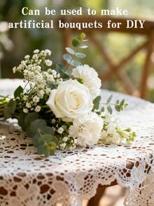 50/25支浪漫情人节人造玫瑰花，散装象牙色仿真玫瑰，适用于DIY婚礼花束、玫瑰墙饰、桌面摆件、派对餐桌装饰、插花、艺术家居装饰、婚礼装饰、情人节礼物 - 彩色 - 查看 9