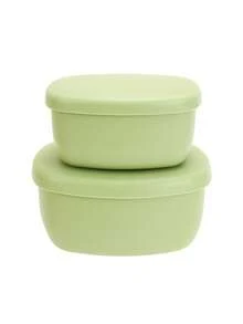 2PCS Personalized Customization Name And Pattern Silicone Food Storage Box Containers With Lids Custom Tableware Portable Dinner Box, Back To School, Leak-Proof, Aesthetic - Multicolor - View 12