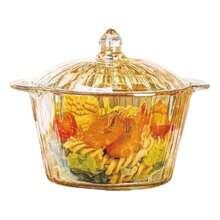 TendenciaRecipiente Ensaladera Con Tapa Vidrio Tazon Multiusos Cocina ÁmbarCalidad premium - Ámbar - Ver 2