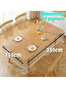 EstiloMantel De Transparente Protector De Mesa Impermeable/A Prueba De Aceite Mantel De PláStico Rectangular Transparente Adecuado Para Interior Y Exterior(Transparente -Lace,150 X 230 Cm)VersióN Mejorada - 230 x 150 cm (rectángulo) - Ver 2