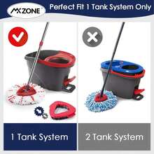 MXZONE Scrubber Mop Head Replacement Compatible With O Cedar EasyWring 1 Tank System, Spin Mop Scrub Brush Head, Hard Bristle Cleaning Brush Attachment For Kitchen Tile Floor, Not Fit RinseClean - ColorN - 查看 2