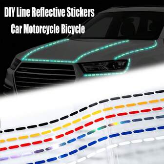 1 pieza Pegatinas de línea para coche o motocicleta - Tira decorativa autoadhesiva para llanta de 58 cm, diseño creativo DIY a prueba de agua, accesorios para coche, pegatinas para coche, decoración para coche, pegatinas para coche, artículos esenciales para coche, cosas para coche