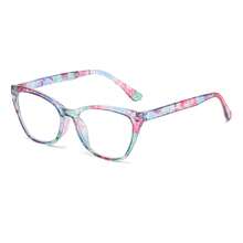 6 Pairs  Fashion  Cat-Eye Reading Glasses For Women, Multi-Color Combination Set, Large Frame / Various Prints, Prescription Range +0~+4.0, Suitable For Mild Vision Assistance As Well As Meeting The Needs Of Severe Presbyopia, Clear Vision When Reading Newspapers, Books And Using Mobile Phones, Easy And Stress-Free. - Nhiều màu - Xem 2
