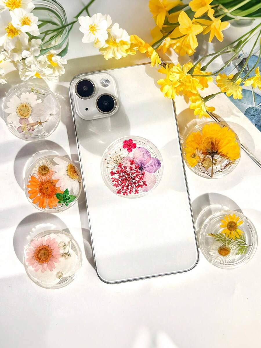 Giá đỡ điện thoại hình hoa cúc trong suốt, có thể mở rộng, dùng cho máy tính để bàn, có vòng giữ điện thoại, tương thích với iPhone, , Android, có ốp lưng và đế giữ điện thoại. Quà tặng cho bé gái, tương thích với iPhone, điện thoại Android, quà sinh nhật cho gia đình, bạn bè. Giá đỡ điện thoại dạng đẩy kéo, phụ kiện điện thoại. - Nhiều màu - Xem 1