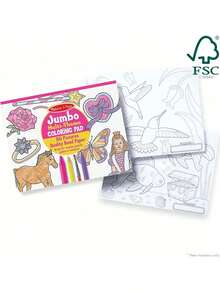 EstiloTendenciaMelissa & Doug Bloc Extragrande De 50 Hojas De Colorear Para NiñOs; Papel De Alta Calidad; Hojas Extragrandes De 27.94 Cm X 35.56 Cm; Caballos, Corazones, Flores Y MáSCalidad PremiumVersióN Mejorada - Solo en inglés - Ver 3