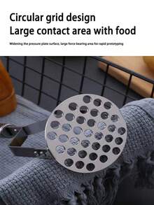1 Stainless Steel Manual Mashed Potato Press, Baby Food Supplement Making Tool, Suitable For Crushing Pumpkin, Sweet Potato, Fruit, Etc., Household Masher Potato Press Potato Press Potato Press Kitchen Tool Potato Press Kitchen Gadget Food Supplement