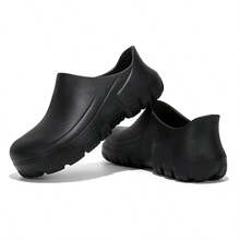 Men's All Season Slip-On House Slippers, Non-Slip & Durable - Black - View 5