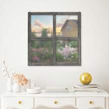 3D立体大木窗框墙饰 农舍家居装饰 复古乡村风木质挂饰框 经典风格 客厅卧室玄关餐厅走廊装饰 圣诞节礼物 圣诞礼物摆件 白色 - 灰色 - 查看 1