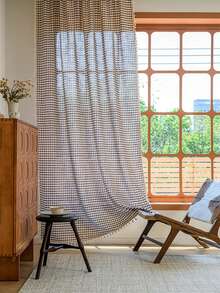 1/30 piezas Cortina a cuadros con borlas estilo bohemio, decoración de cortina de estilo granja para cocina, apta para dormitorio, sala de estar, cocina, vacaciones, fiestas, decoración diaria del hogar - Multicolor - Ver 10