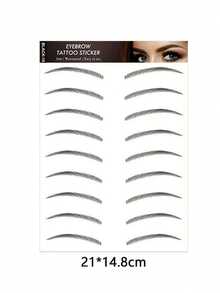 5pcs 6D Eyebrow Tattoo Stickers, Waterproof Eyebrow Hair Makeup Stickers For Eyebrow Shaping And Grooming