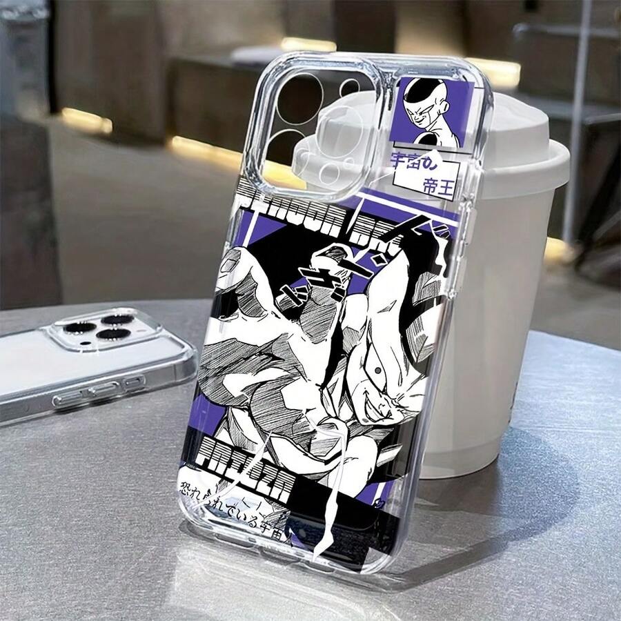 Funda de Teléfono Cool Anime F-Frieza Compatible con iPhone 17, 16E, 16, 15, 14, 13, 12, 11 Pro Max, Mini, Air, XR, XS, X, 7, 8 Plus, Hecha de TPU Transparente y Suave Cubierta Trasera. - Mezcla de colores - Ver 1