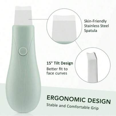 Blackhead Remover Face Spatula Nose Whitehead Blackhead Tool Manual Extractor Vibration Face Skin Scrubber Face Scraper Facial Deep Cleansing