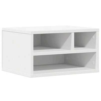 vidaXL Suporte de impressora branco 40x32x22,5 cm engenharia de madeira